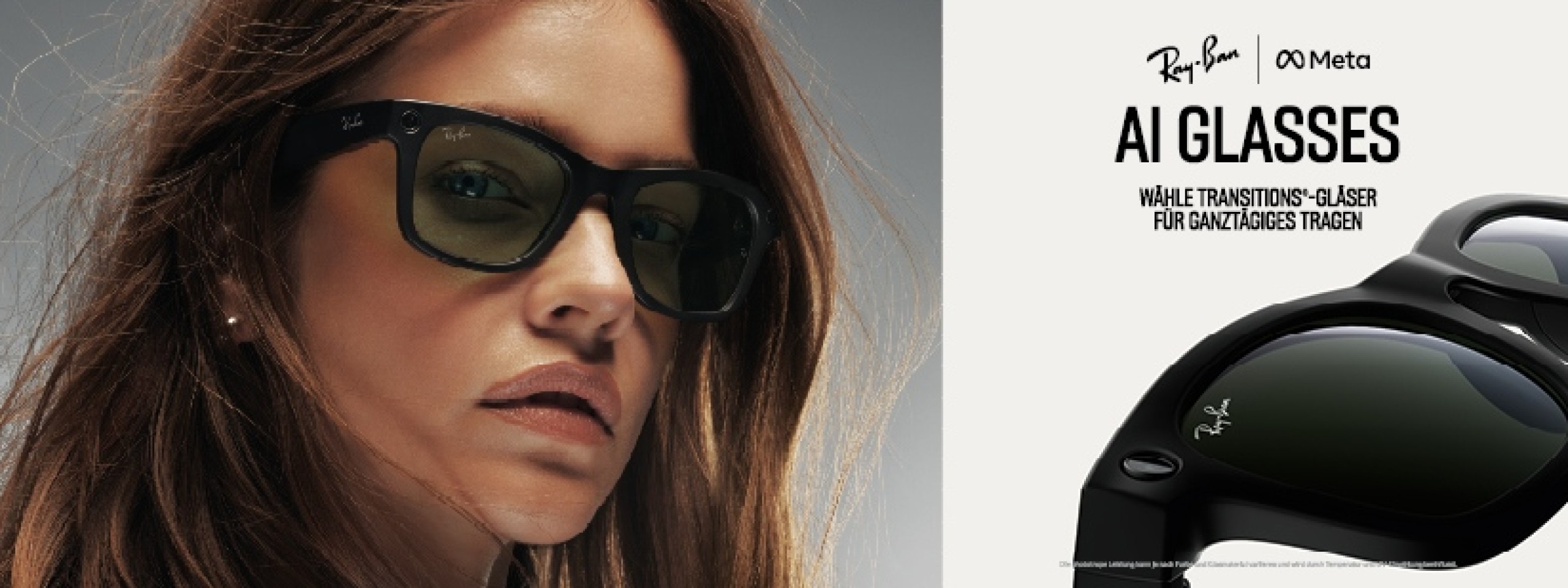 Ray-Ban Meta: Frau mit Ray-Ban Meta AI Brille